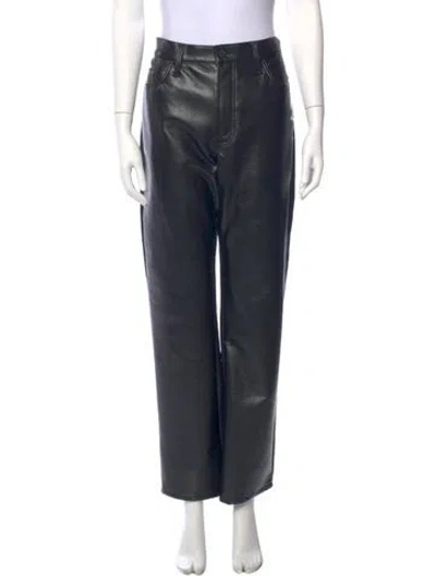 Pre-owned Mother Straight Leg Pants W/ Tags In Black