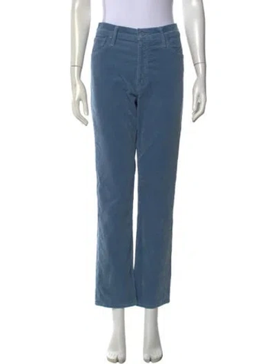 Pre-owned Mother Straight Leg Pants W/ Tags In Blue