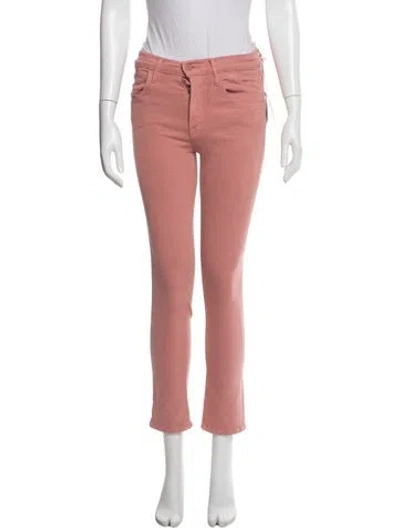 Pre-owned Mother Straight Leg Pants W/ Tags In Pink