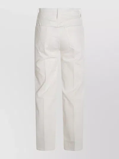 Mother Straight Leg Trousers Belt Loops Pockets