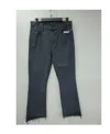 Mother Straight Tube Trimmed Jeans In Black