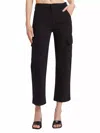 Mother Straight Up Rambler Cargo Pants In Black In Black