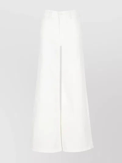 MOTHER STRAIGHT WIDE-LEG COTTON TROUSERS
