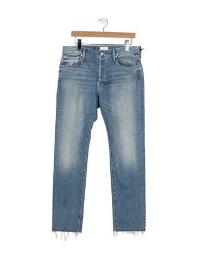 Pre-owned Mother Straight-leg Jeans In Blue