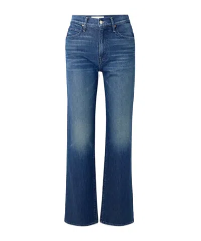 Mother Straight-leg Jeans In Blue
