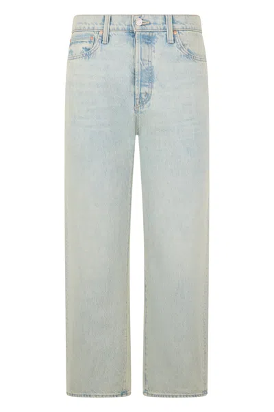 Mother Straight-leg Light Blue Cotton Jeans