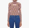 Mother The Street Collar Pulling Strings Wool Blend Sweater In Multi