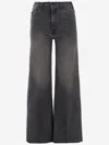 Mother Jeans Hustler Roller Sneak Fray In Gray