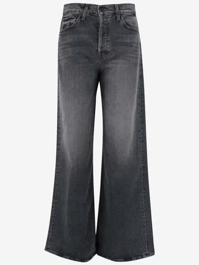 Mother Stretch Cotton Denim Jeans In Blue