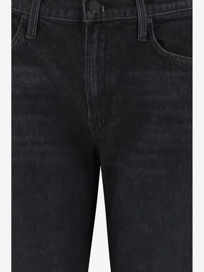Mother Stretch Cotton Jeans In Black