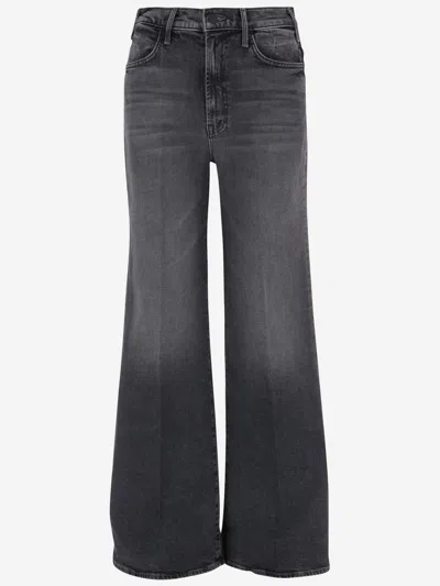 Mother Stretch Cotton Jeans In Black