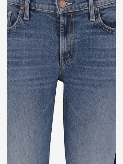 Mother Stretch Cotton-blend Denim Jeans In Blue