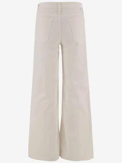 Mother Stretch Cotton-blend Jeans In White
