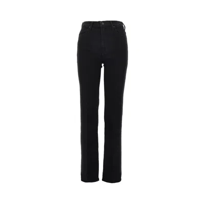 Mother Stretch Denim Pants In Black
