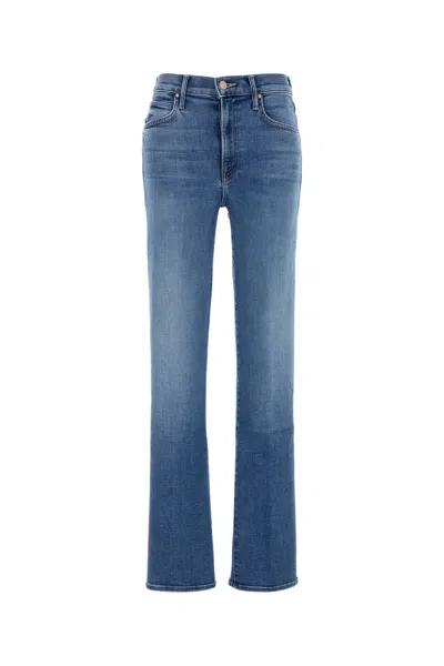 Mother Stretch Denim The Kick It Jeans In Blue