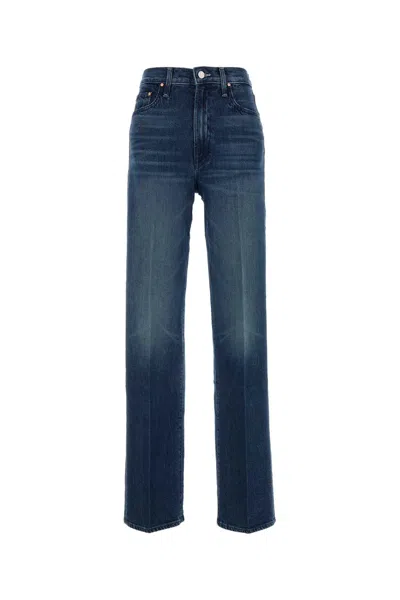 Mother Stretch Denim The Rambler Zip Heel Jeans In Blue