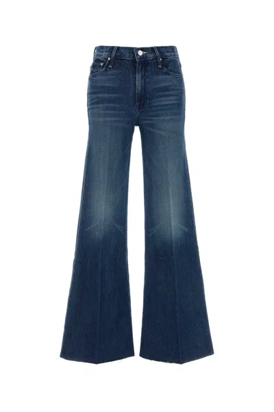 Mother Stretch Denim The Twister Sneak Fray Wide-leg Jeans In Blue