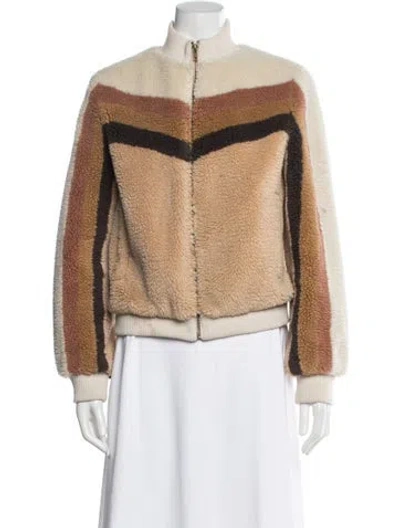 Pre-owned Mother Striped Bomber Jacket In Multi