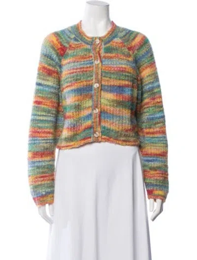 Pre-owned Mother Striped Crew Neck Sweater In Multicolor