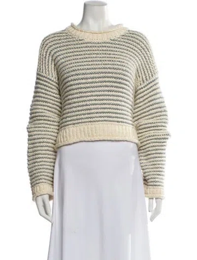 Pre-owned Mother Striped Crew Neck Sweater W/ Tags In Multi