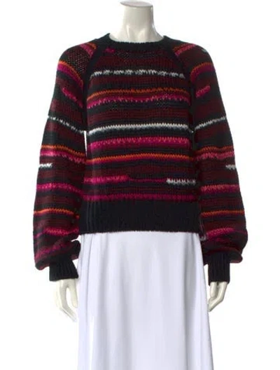 Pre-owned Mother Striped Crew Neck Sweater W/ Tags In Multi
