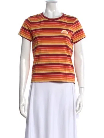 Pre-owned Mother Striped Crew Neck T-shirt In Multi