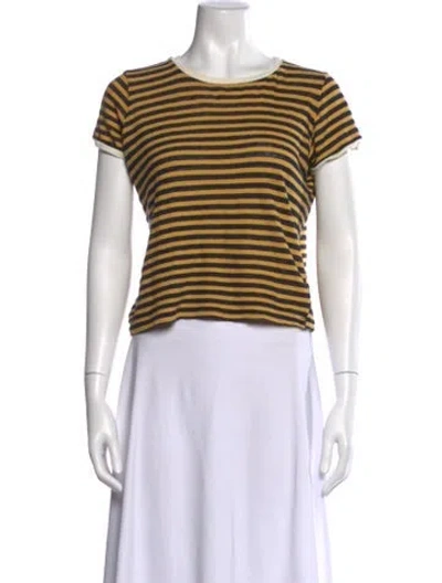 Pre-owned Mother Striped Crew Neck T-shirt In Multi