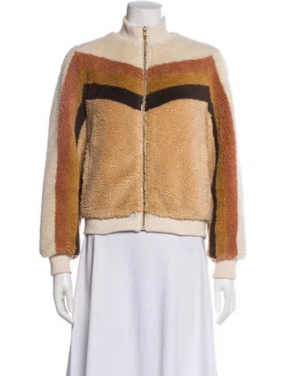 Pre-owned Mother Striped Jacket In Neutral