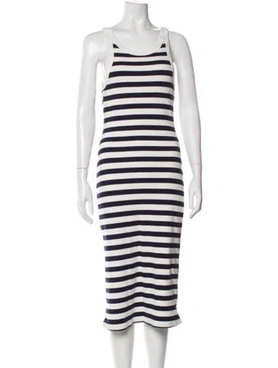 Pre-owned Mother Striped Midi Length Dress In Multi