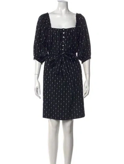 Pre-owned Mother Striped Mini Dress In Blue