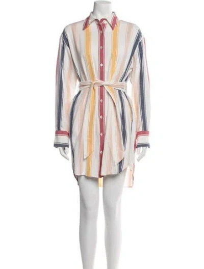 Pre-owned Mother Striped Mini Dress In Multicolor