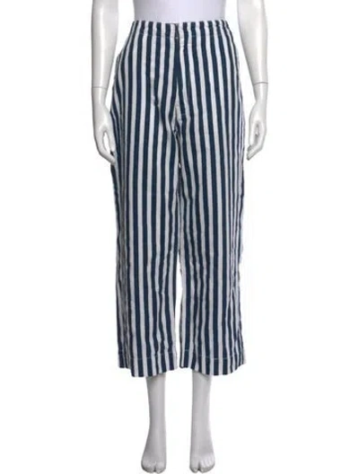 Pre-owned Mother Striped Wide Leg Pants In Multi