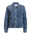 Mother Denim Shrunken Daybreak Drifter Jacket In Blue