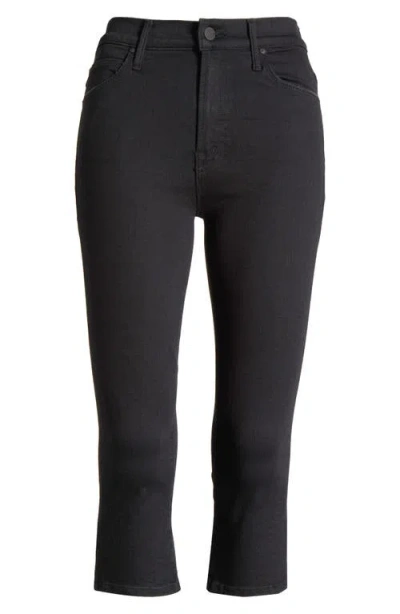 Mother Stunner Bunny Snip High Waist Zip Hem Capri Jeans In Not Guilty