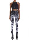 Mother Super Swooner Tie Dye Skinny Jean In Winding Paths In Multi