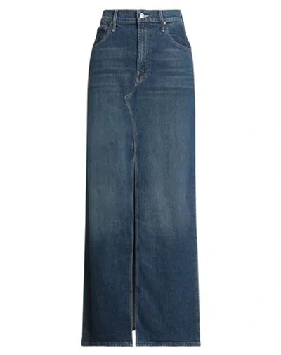 Mother Superior Woman Denim Skirt Blue Size 30 Cotton, Elastane