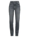 Mother Superior Woman Jeans Black Size 31 Cotton, Elastane In Gray