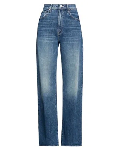 Mother Superior Woman Jeans Blue Size 24 Cotton, Elastane