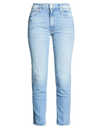 Mother Superior Woman Jeans Blue Size 28 Cotton, Lyocell, Elastane