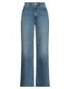 Mother Superior Woman Jeans Blue Size 32 Cotton, Elastane
