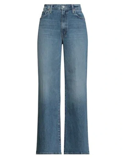 Mother Superior Woman Jeans Blue Size 32 Cotton, Elastane