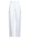 Mother Superior Woman Jeans White Size 30 Cotton, Elastane In White