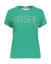 Mother Superior Woman T-shirt Green Size L Cotton, Linen