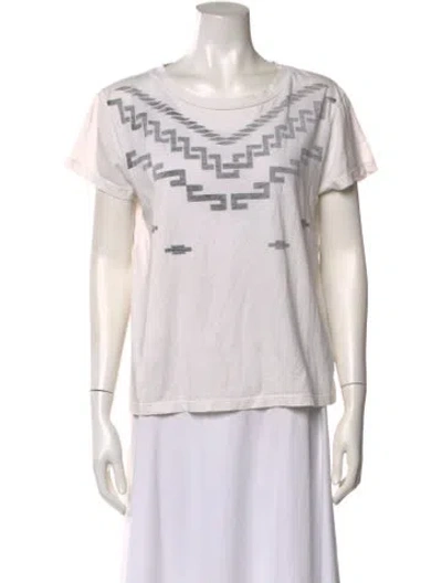 Pre-owned Mother Supima Cotton Graphic Print T-shirt In White