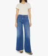 Mother The Roller Fray Frayed Mid-rise Wide-leg Jeans In Multi