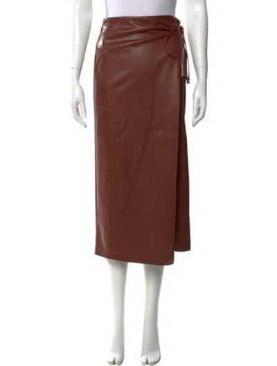 Pre-owned Mother Tassel Accents Midi Length Skirt In Brown