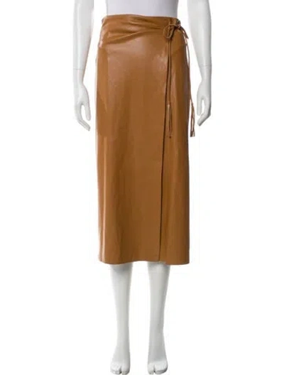 Pre-owned Mother Tassel Accents Midi Length Skirt In Brown