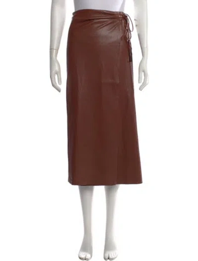 Pre-owned Mother Tassel Accents Midi Length Skirt In Brown