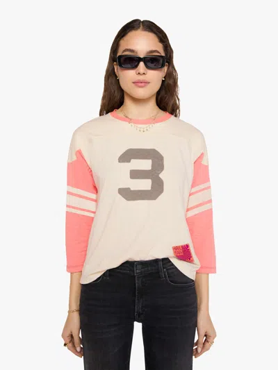Mother The 3qtr Cap Sleeve Outfielder Desert Flower Shirt In White - Size X-small
