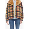 Mother The After School Special Jacket With Faux Fur Lining In Multi